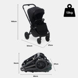 My Babiie MB450i 3-in-1 Travel System - Black