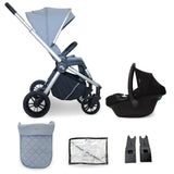 MB450 Pushchair & i-Size Car Seat - Steel Blue