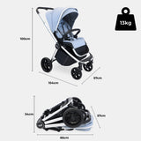 MB450 Pushchair & i-Size Car Seat - Steel Blue