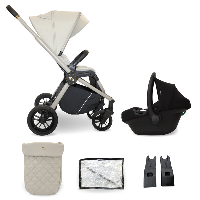 My Babiie MB450 Pushchair & i-Size Car Seat - Ivory