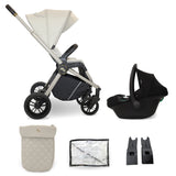 My Babiie MB450 Pushchair & i-Size Car Seat - Ivory