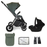 My Babiie MB450 Pushchair & i-Size Car Seat - Forest Green