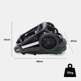 My Babiie MB450 Pushchair & i-Size Car Seat - Forest Green