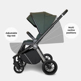 My Babiie MB450 Pushchair & i-Size Car Seat - Forest Green
