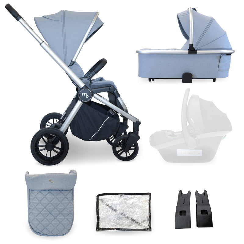My Babiie MB450 2-in-1 Travel System - Steel Blue