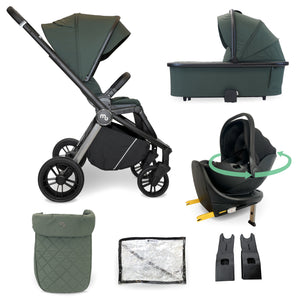 MB450i 3-in-1 Travel System with Rotating Car Seat + Base - Forest Green
