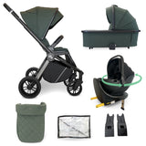 MB450i 3-in-1 Travel System with Rotating Car Seat + Base - Forest Green