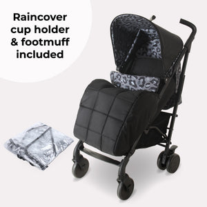 Black Leopard Lightweight Stroller - Grade B