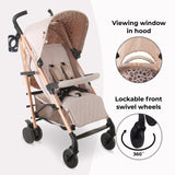 My Babiie MB51 Plus Stroller - Pink Leopard