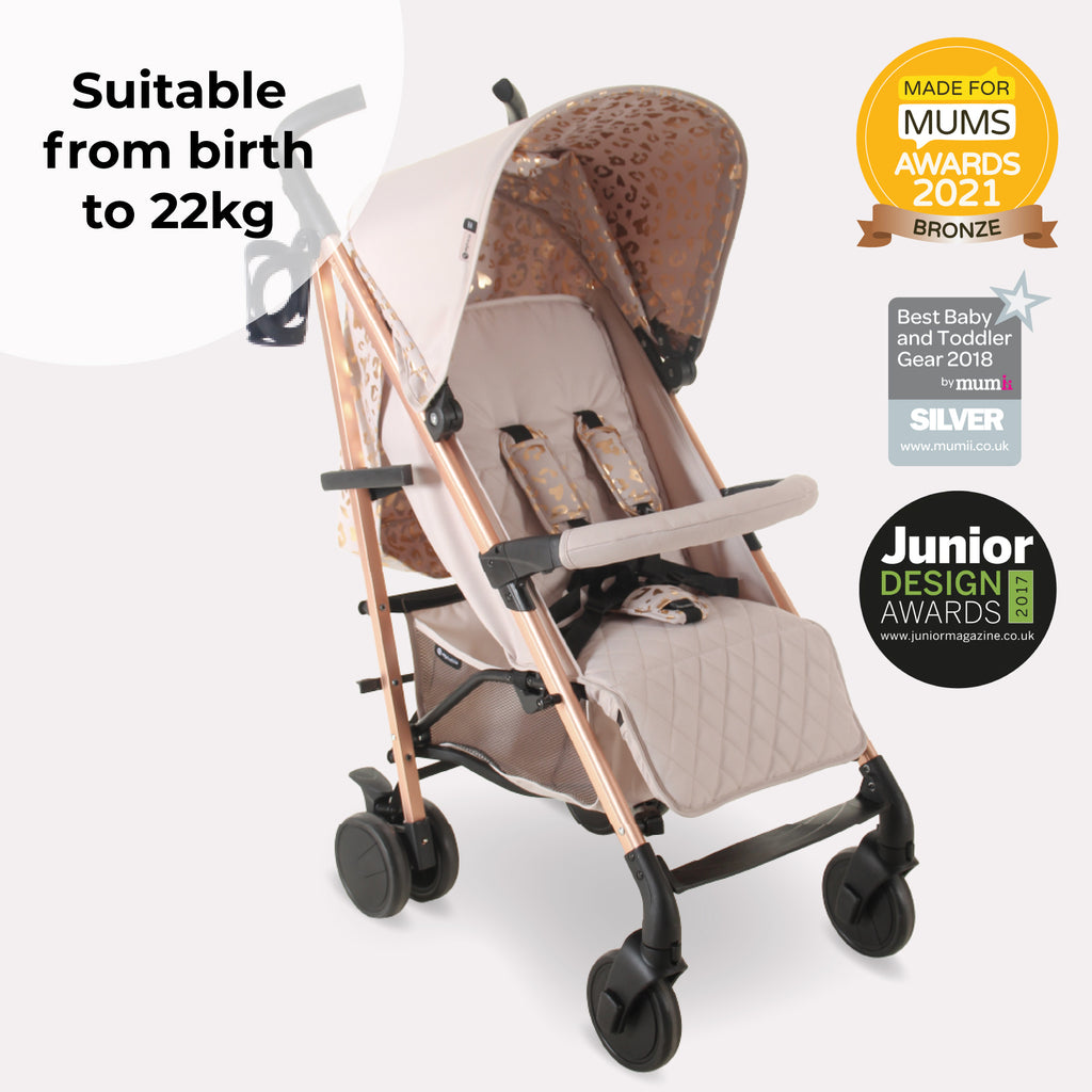 Blush Leopard Lightweight Stroller