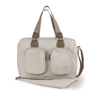 My Babiie Billie Faiers Oatmeal Herringbone Deluxe Changing Bag