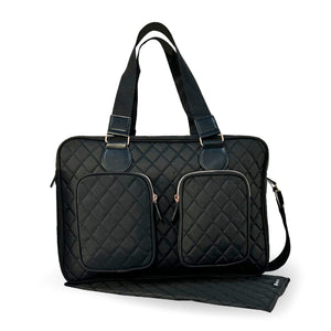 My Babiie Billie Faiers Black Quilted Deluxe Changing Bag