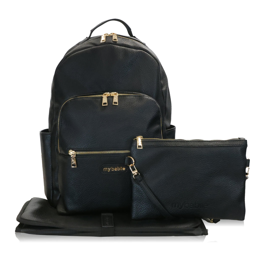 black and gold laptop backpack Backpack Pro Changing Bag - Black / Gold