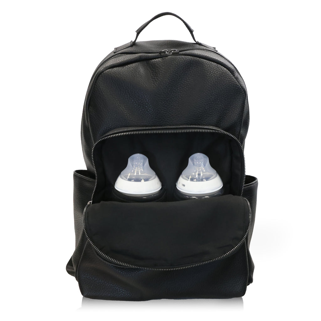 black leather changing bag backpack My Babiie Backpack Pro Changing Bag