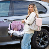 My Babiie Dani Dyer Grey & Pink Backpack Changing Bag - Grade A