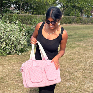 My Babiie Deluxe Changing Bag (Dani Dyer Pink Quilted)
