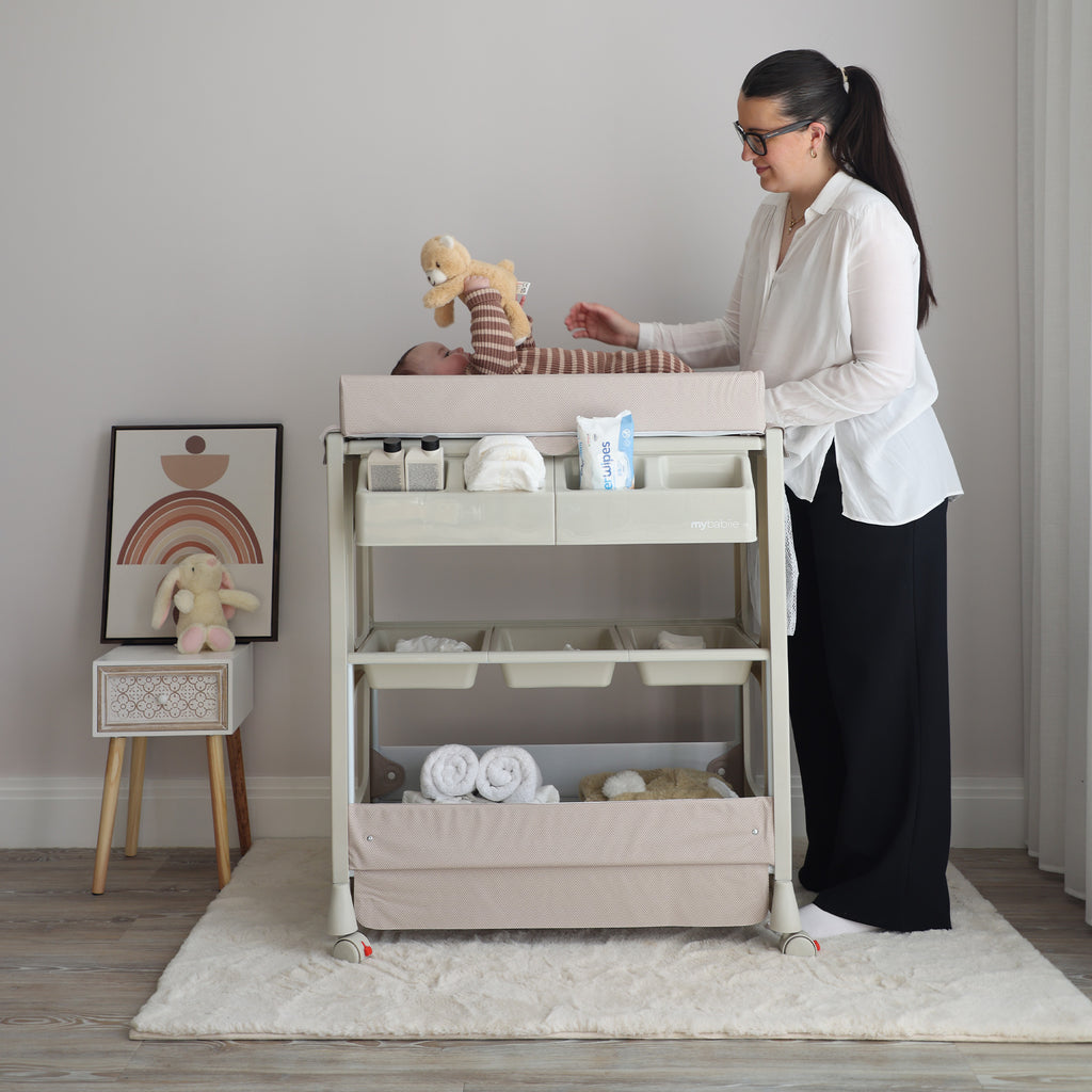 Baby Change Unit Herringbone Baby Bath & Changing Unit | My Babiie Baby Changing Units