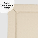 My Babiie Changing Mat - Oatmeal Herringbone