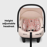 My Babiie MBCS02LT i-Size Infant Carrier Car Seat (40-87cm) - Blush Leopard