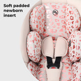 My Babiie MBCS02LT i-Size Infant Carrier Car Seat (40-87cm) - Blush Leopard