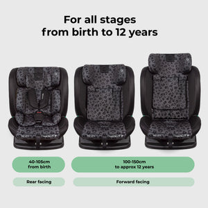 MBCS100 2-in-1 Convertible R129 Car Seat - Black Leopard - GRADE A
