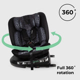 My Babiie MBCS200 Spin R129 Car Seat with Top Tether - Black Leopard