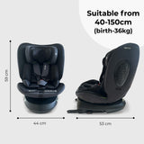 Spin R129 Car Seat with Top Tether - Black - GRADE A
