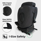 Spin R129 Car Seat with Top Tether - Black - GRADE A