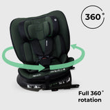 My Babiie MBCS200 Spin R129 Car Seat with Top Tether - Forest Green