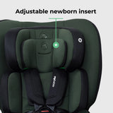 My Babiie MBCS200 Spin R129 Car Seat with Top Tether - Forest Green