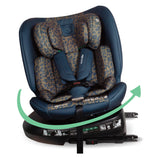 MBCS200 Spin R129 Car Seat with Top Tether - Navy Leopard