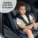 My Babiie MBCS200 Spin R129 Car Seat with Top Tether - Navy Leopard