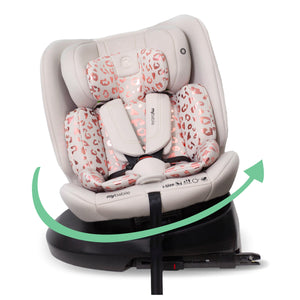 My Babiie MBCS200 i-Size (40-150cm) Spin Car Seat - Blush Leopard