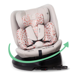MBCS200 Spin R129 Car Seat with Top Tether - Pink Leopard