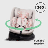 Spin Car Seat with Top Tether - Blush Leopard - GRADE A