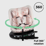 My Babiie MBCS200 Spin R129 Car Seat with Top Tether - Pink Leopard