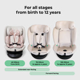 MBCS200 Spin R129 Car Seat with Top Tether - Pink Leopard