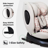 Spin Car Seat with Top Tether - Blush Leopard - GRADE A