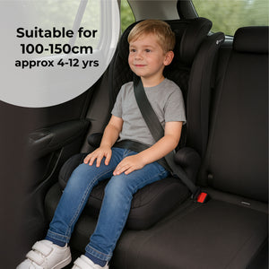 My Babiie MBCS23 Lite i-Size (100-150cm) High Back Booster Car Seat - Quilted Black