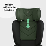 My Babiie MBCS23 High-Back Booster R129 Car Seat with ISOFIX - Forest Green