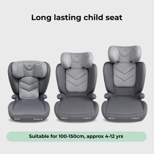 My Babiie MBCS23 High-Back Booster R129 Car Seat with ISOFIX - Grey
