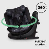 My Babiie MBCS300 Easy Spin R129 Car Seat with Top Tether - Black Leopard