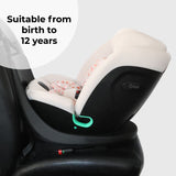 My Babiie MBCS300 i-Size (40-150cm) Spin Car Seat - Blush Leopard
