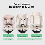 MBCS300 Easy Spin R129 Car Seat with Top Tether - Pink Leopard
