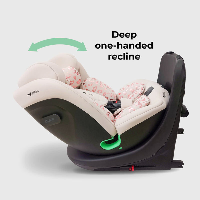 My Babiie MBCS300 i-Size (40-150cm) Spin Car Seat - Blush Leopard