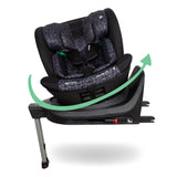 MBCS400 Spin R129 Car Seat with Support Leg - Black Leopard - Grade A