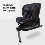MBCS400 Spin R129 Car Seat with Support Leg - Black Leopard - Grade A