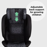 MBCS400 Spin R129 Car Seat with Support Leg - Black Leopard - Grade A
