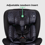 MBCS400 Spin R129 Car Seat with Support Leg - Black Leopard - Grade A