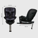 MBCS400 Spin R129 Car Seat with Support Leg - Black Leopard - Grade A
